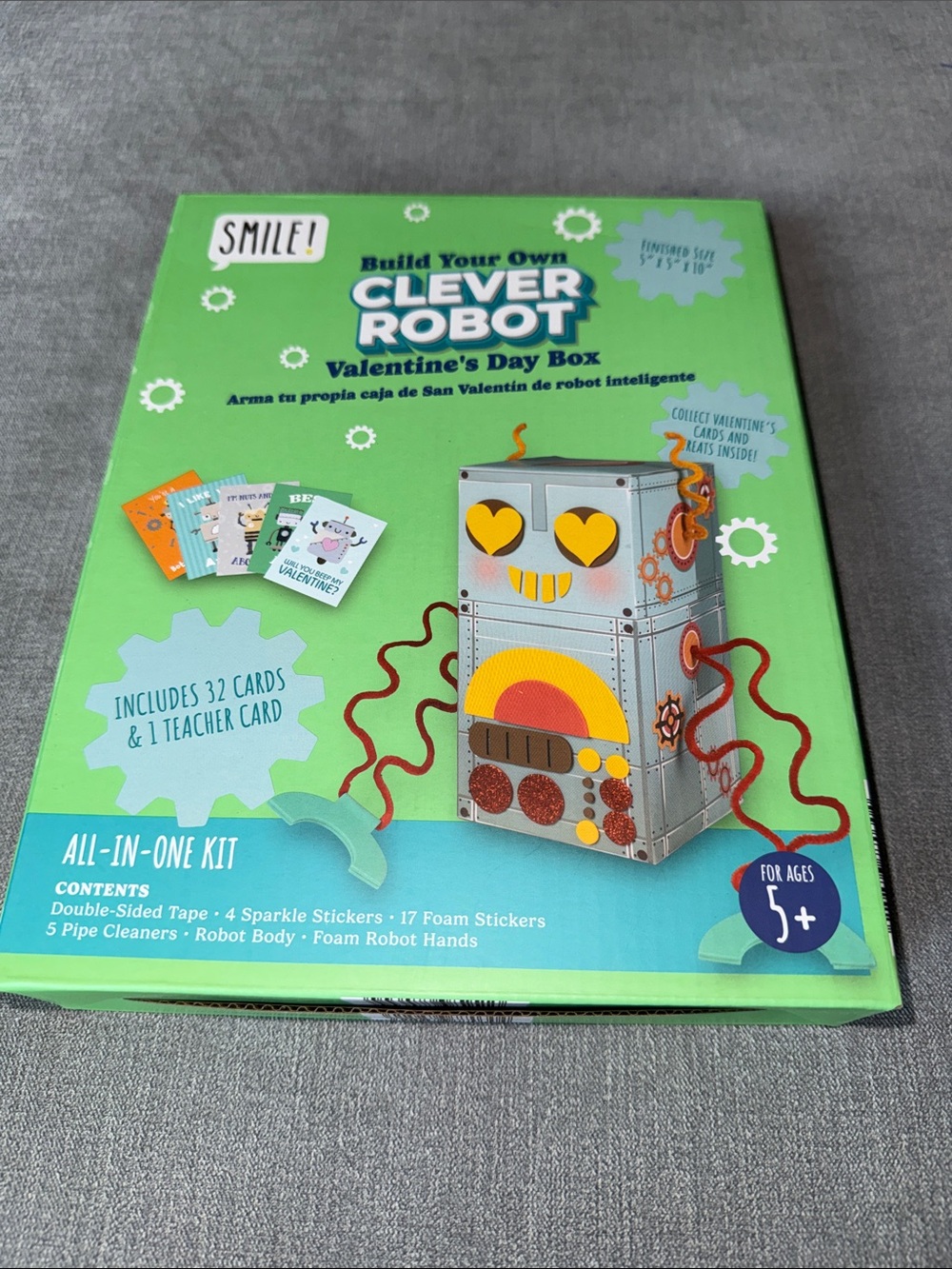 Build Your Own Clever Robot Valentine's Day Box-Classroom Exchange Cards
